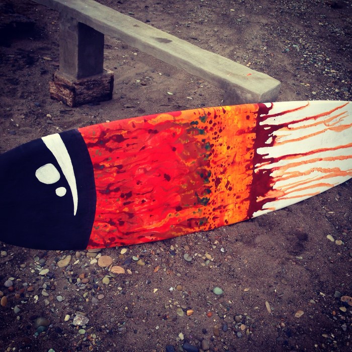 Ecuador Surfboard Art 2 by Gigi Douglas