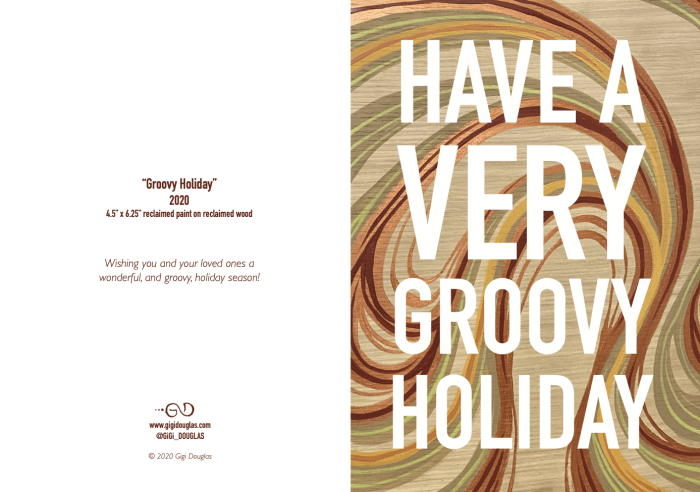 Groovy Holiday card by Gigi Douglas