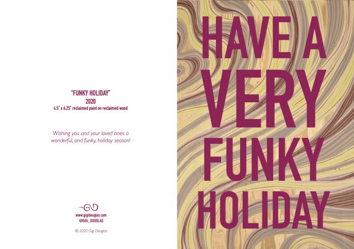Funky Holiday card by Gigi Douglas